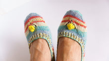 画像をギャラリービューアに読み込む, 【編み図】お花モチーフのフットカバー(印刷物)〜お花の編み方動画つき〜