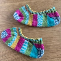 画像をギャラリービューアに読み込む, 【編み図】ソックヤーン毛糸で編むフットカバー♪(pdfファイル)